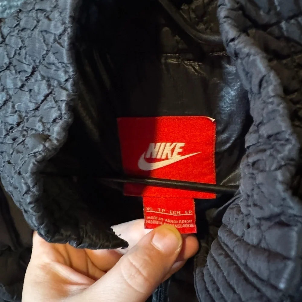 Nike Black Quilted Puffer Zip Up Vest
